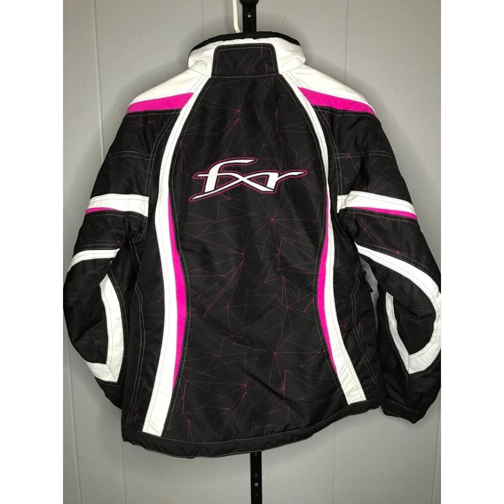 Womens FXR racing Snowmobile Tempt Winter Black Pink Jacket sz 6 - Picture 2 of 6